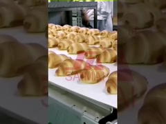 Linha de produção de pão croissant, pão hambúrguer/pão torrado, pão moldeado.